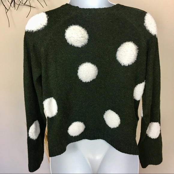 GREEN and white polka dot sweater. LUMIERE - Picture 8 of 8